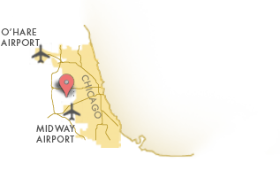 Chicago area airport map